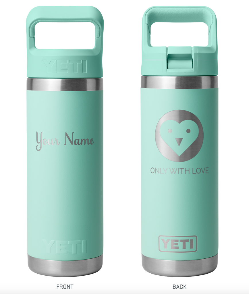 Yeti Rambler 18 oz Water Bottle - Custom Engraved with Your Name